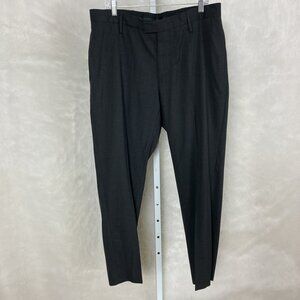 Gucci Men's Gray Wool Flat Front Trouser Italian 54 R US Measurements 36 Waist